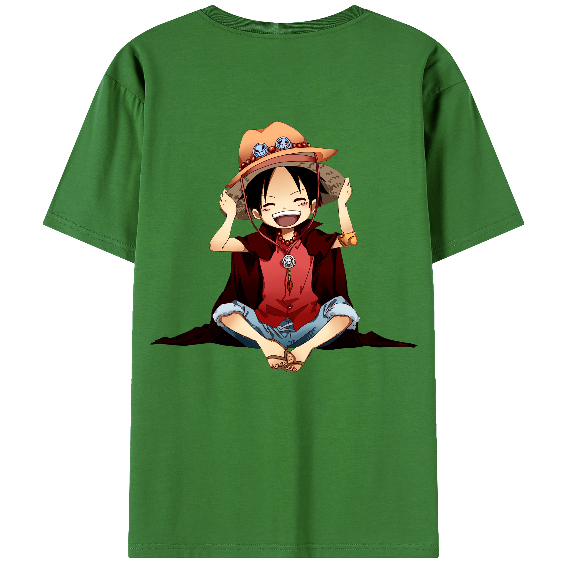 ワンピース モンキー・D・ルフィ ONE PIECE Monkey D. Luffy レディース半袖Tシャツ(バックプリント)